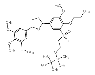 2-(3-methoxy-2-propoxy-5-((2S,5S)-5-(3,4,5-trimethoxyphenyl)tetrahydrofuran-2-yl)phenylsulfonyl)ethanol Structure