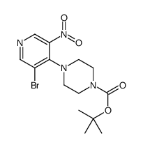 4-(3-溴-5-硝基吡啶-4-基)哌嗪-1-羧酸叔丁酯结构式