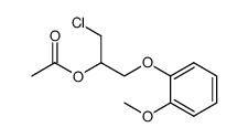 1-chloro-3-(2-methoxyphenoxy)propan-2-yl acetate结构式