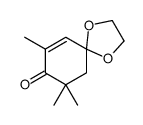7,9,9-trimethyl-1,4-dioxaspiro[4.5]dec-6-en-8-one结构式