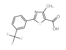 4-甲基-2-[3-(三氟甲基)苯基]-1,3-噻唑-5-羧酸结构式