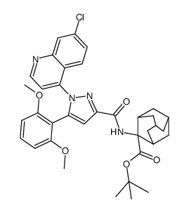 tert-butyl 2-(1-(7-chloroquinolin-4-yl)-5-(2,6-dimethoxyphenyl)-1H-pyrazole-3-carboxamido)adamantane-2-carboxylate结构式