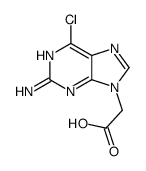 2-氨基-6-氯-9H-嘌呤-9-乙酸结构式
