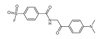 4-((2-(4-(dimethylamino)phenyl)-2-oxoethyl)carbamoyl)benzenesulfonyl fluoride结构式