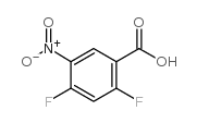 2,4-二氟-5-硝基苯甲酸结构式