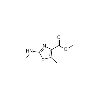 5-甲基-2-(甲氨基)噻唑-4-羧酸甲酯结构式