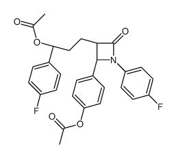 [4-[(2S,3R)-3-[(3R)-3-acetyloxy-3-(4-fluorophenyl)propyl]-1-(4-fluorophenyl)-4-oxoazetidin-2-yl]phenyl] acetate Structure