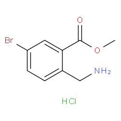 2-(氨基甲基)-5-溴苯甲酸盐酸盐结构式