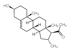 Pregn-5-en-20-one,3-hydroxy-16-methyl-, (3b,16a)-结构式