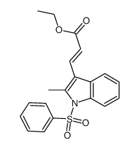 ethyl 3-(2-(methyl)-1-(phenylsulfonyl)-1H-indol-3-yl)acrylate Structure