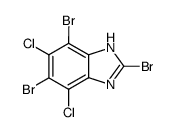 2,4,6-tribromo-5,7-dichloro-1(3)H-benzoimidazole结构式