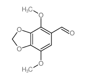 4,7-dimethoxy-1,3-benzodioxole-5-carbaldehyde结构式