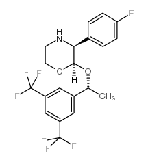 [2R-[2aR*),3a]-2-[1-[3,5-双(三氟甲基)苯基]乙氧基]-3-(4-氟苯基)吗啉结构式