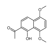 5,8-Dimethoxy-2-(1-oxoethyl)-1-naphthol结构式