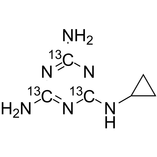 Cyromazine-13C3 Structure