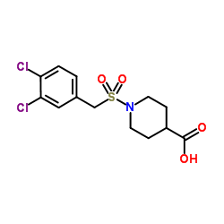 1-[(3,4-Dichlorobenzyl)sulfonyl]-4-piperidinecarboxylic acid Structure