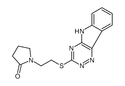 1-[2-(5H-[1,2,4]triazino[5,6-b]indol-3-ylsulfanyl)ethyl]pyrrolidin-2-one结构式
