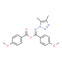 4-Methoxybenzoic acid N-(4,5-dimethyl-1H-1,2,3-triazol-1-yl)-4-methoxybenzenecarbimidic anhydride结构式