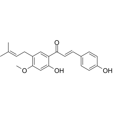 4'-O-甲基补骨脂查尔酮结构式