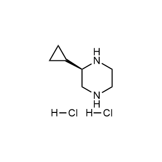 (R)-2-环丙基-哌嗪二盐酸盐结构式