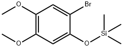 (2-溴-4,5-二甲氧基苯氧基)三甲基硅烷结构式