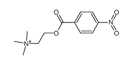 trimethyl-[β-(4-nitro-benzoyloxy)-ethyl]-ammonium Structure