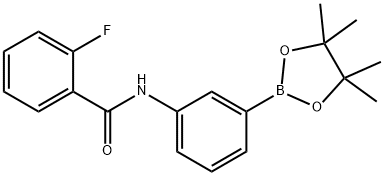 3-(2-氟苯甲酰氨基)苯硼酸频哪醇酯结构式