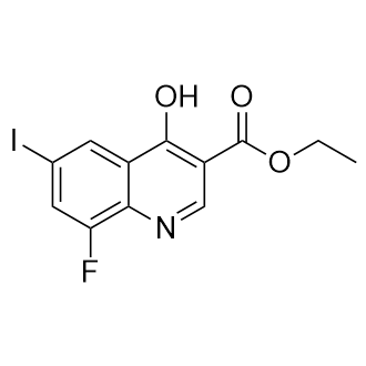 8-氟-4-羟基-6-碘喹啉-3-羧酸乙酯结构式