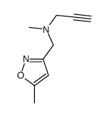 Isoxazole, 5-methyl-3-[(methyl-2-propynylamino)methyl]- (7CI,8CI) Structure