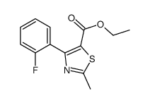 4-(2-FLUOROPHENYL)-2-METHYL-5-THIAZOLECARBOXYLIC ACID ETHYL ESTER结构式