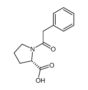 (S)-1-(2-phenylacetyl)pyrrolidine-2-carboxylic acid结构式