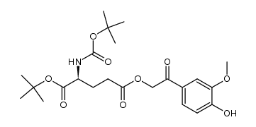 γ-O-(4-hydroxy-3-methoxyphenacetyl) t-butyl N-t-boc L-glutamate Structure