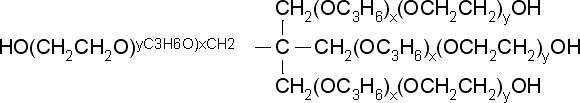 Pentaerythritol propoxylate/ethoxylate Structure