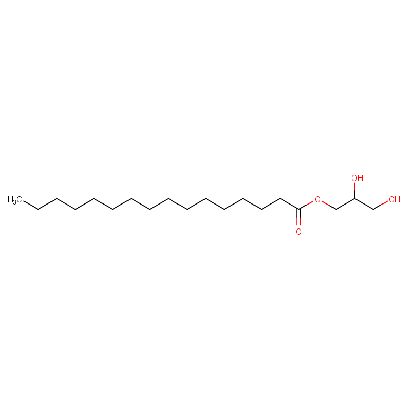 1-monohexadecanoyl-rac-glycerol Structure