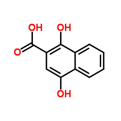 1,4-二羟基-2-萘甲酸结构式