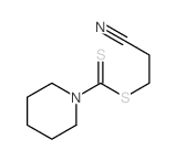 3-(piperidine-1-carbothioylsulfanyl)propanenitrile结构式