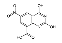 2,4-二羟基-6-硝基喹唑啉-8-羧酸结构式