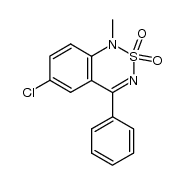 6-chloro-1-methyl-4-phenyl-1H-benzo[1,2,6]thiadiazine 2,2-dioxide Structure