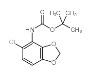 (5-氯-1,3-苯并二恶茂-4-基)氨基甲酸叔丁酯结构式