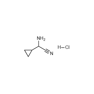 2-氨基-2-环丙基乙腈盐酸盐结构式