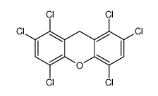 1,2,4,5,7,8-hexachloro(9H)xanthene structure