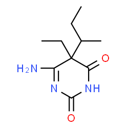 2,4(3H,5H)-Pyrimidinedione,6-amino-5-ethyl-5-(1-methylpropyl)-(9CI) structure