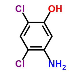 2,4-二氯-5-氨基苯酚结构式