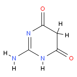 2-氨基嘧啶-4,6-二醇结构式