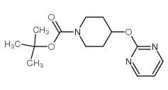 4-(嘧啶-2-基氧基)-哌啶-1-羧酸叔丁酯结构式