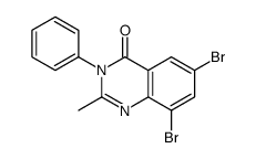 6,8-dibromo-2-methyl-3-phenylquinazolin-4-one Structure