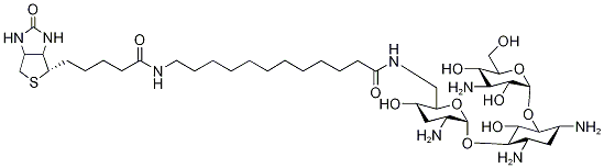 N-生物素-12-氨基十二烷酰基妥布霉素酰胺结构式