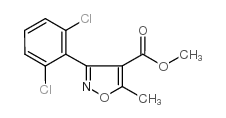 3-(2,6-二氯苯基)-5-甲基异噁唑-4-羧酸甲酯结构式