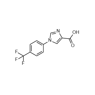 1-(4-(三氟甲基)苯基)-1H-咪唑-4-羧酸结构式