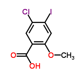 5-Chloro-4-iodo-2-methoxybenzoic acid结构式